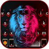 Neon Cool Lion Keyboard Theme