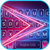 Neon Futuristic Keyboard Backg