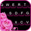 Neon Pink Rose Keyboard Backgr