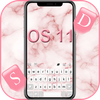 Os11 Pink Marble Keyboard Them