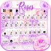 Purple Roses Keyboard Backgrou