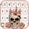 Rose Gold Skull Keyboard Backg