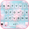 Soft Pink Feathers Keyboard Ba