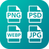 Convert PNG, PSD, WEBP to JPG