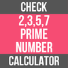 Check Prime Number Calculator
