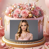 Photo & Name On Birthday Cake