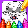 Coloring Cute Spider Superhero
