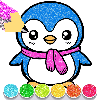 Glitter Penguin Coloring