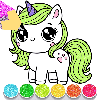 Unicorn Glitter Horse Coloring