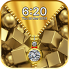 Gold Zip Lock Screen App
