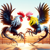 Rooster Fight vs Angry Hen 3d