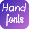 Hand fonts for FlipFont