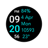 Five Big Text Watch Face