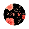 Peach Flowers Watch Face