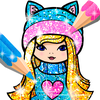 Girls Color Book with Glitter