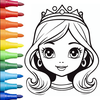 Princess Coloring Game Glitter