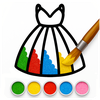 Glitter Dress Coloring Game