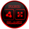 Flat Black and Red Icon Pack