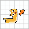 Apple worm snake by cat puzzle