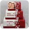 Name On Anniversary Cake Photo