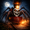Scary Spider Train Game 3D