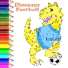 Dinosaur Football Coloring