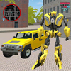 Golden Robot Car Transforme