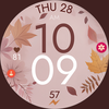 Fall Autumn digital watch face