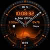 Dark Sunset hybrid watch face