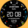 LCD Black digital watch face