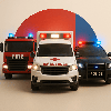 Police Car Ambulance Firetruck