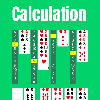 Calculation. Cards game.