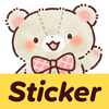 Korean Stickers Heart Bear